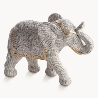 Figurka srebrna słoń 25x9x18 cm VALERI