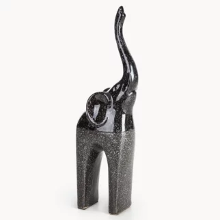 Figurka z glinki ceramicznej stalowa 12x7x35 cm  MANDI