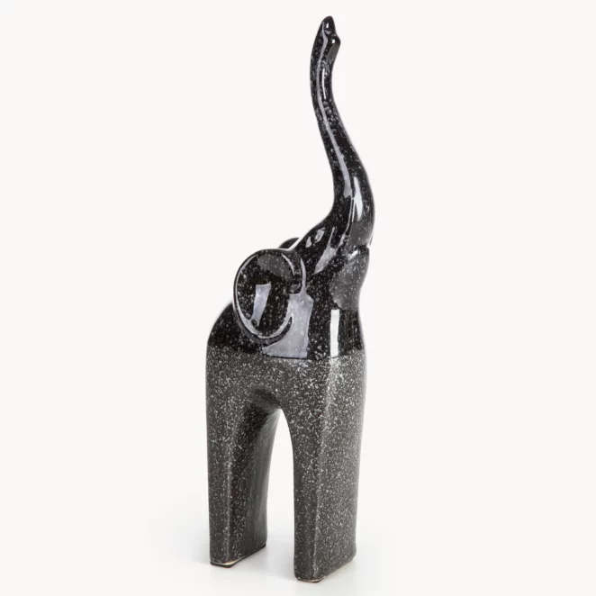Figurka z glinki ceramicznej stalowa 12x7x35 cm  MANDI