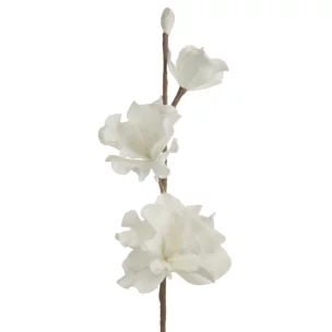 Kwiat sztuczny biały z plastycznej pianki foamiran 74 cm