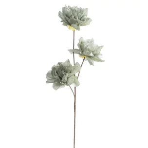 Kwiat sztuczny jasnozielony z plastycznej pianki foamiran 63 cm