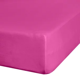 Prześcieradło jersey z gumką 120x200 cm z bawełny kolor amarantowy 140 g/m2 ADELA