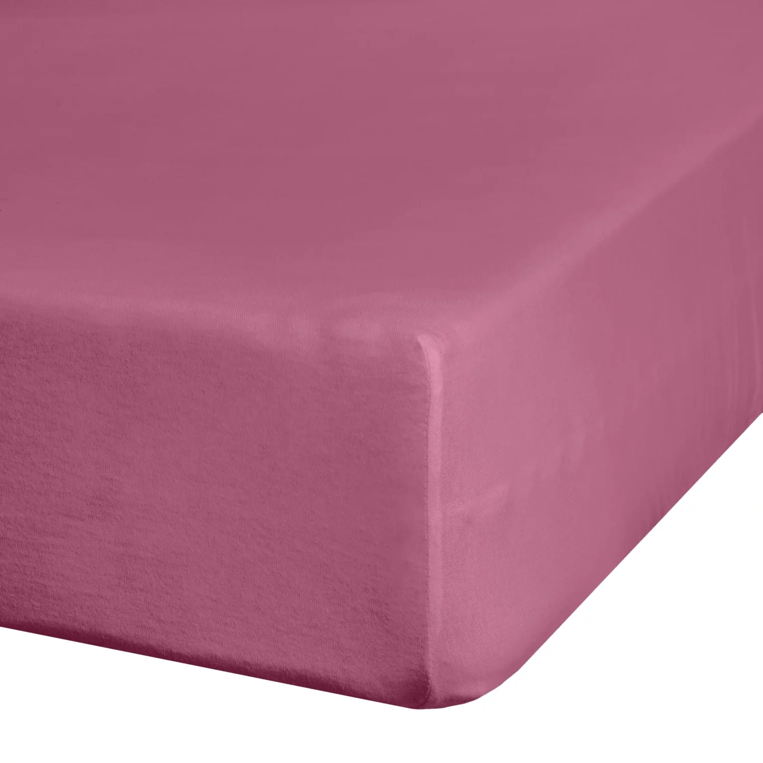 Prześcieradło jersey z gumką 180x200 cm z bawełny kolor różowy 140 g/m2 ADELA