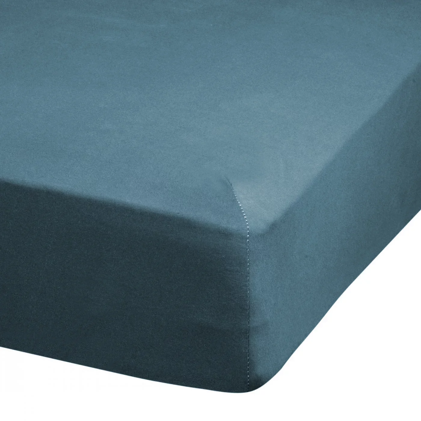 Prześcieradło jersey z gumką 180x200 cm z bawełny kolor ciemnoturkusowy 140 g/m2 ADELA
