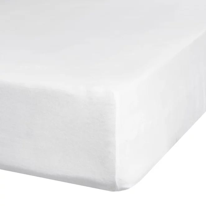 Prześcieradło jersey z gumką 120x200 cm z bawełny kolor biały 190 g/m2 Eurofirany Premium