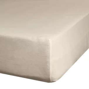 Prześcieradło jersey z gumką 120x200 cm z bawełny kolor beżowy 190 g/m2 Eurofirany Premium