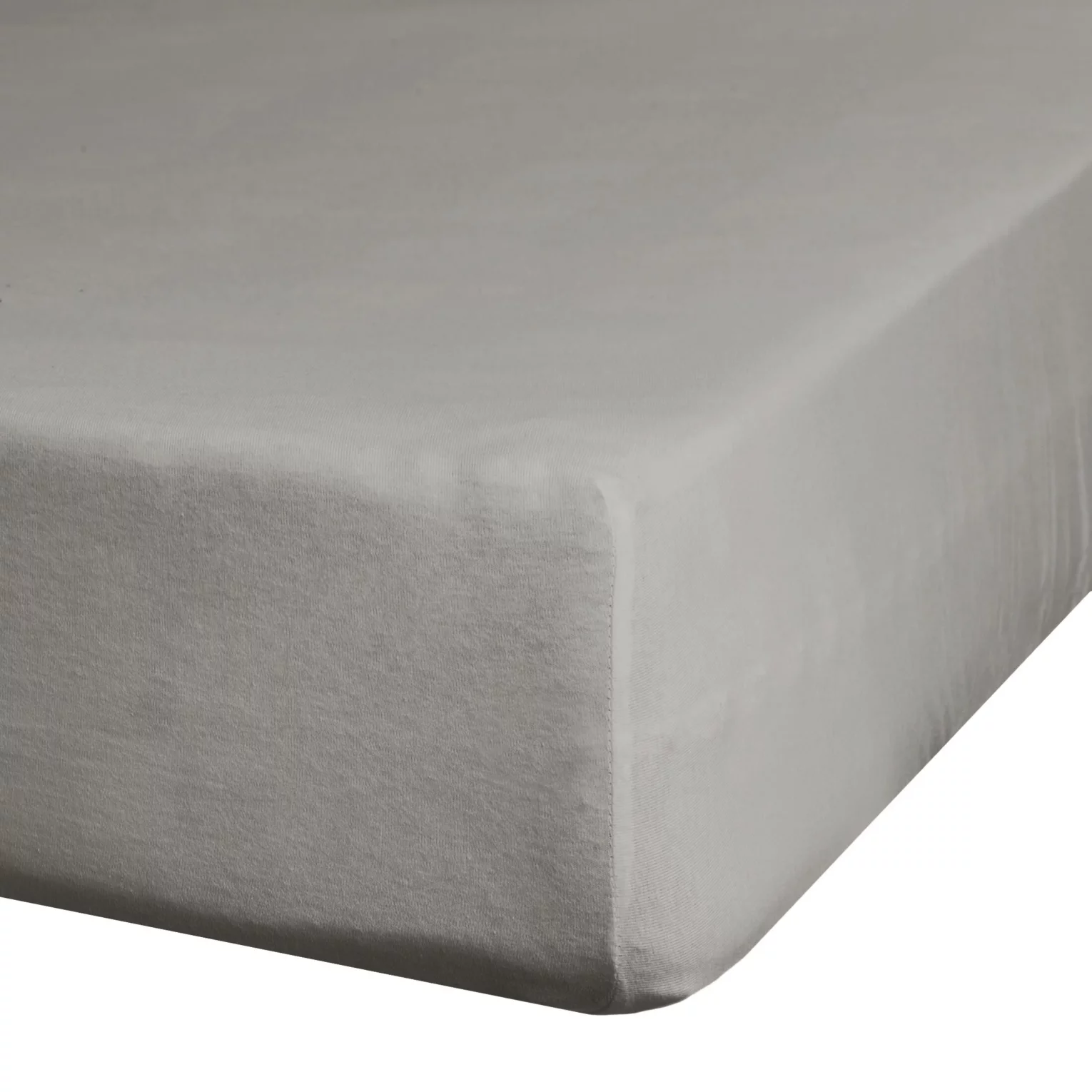Prześcieradło jersey z gumką 120x200 cm z bawełny kolor srebrny 190 g/m2 Eurofirany Premium