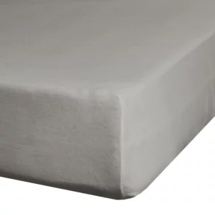 Prześcieradło jersey z gumką 160x200 cm z bawełny kolor srebrny 190 g/m2 Eurofirany Premium