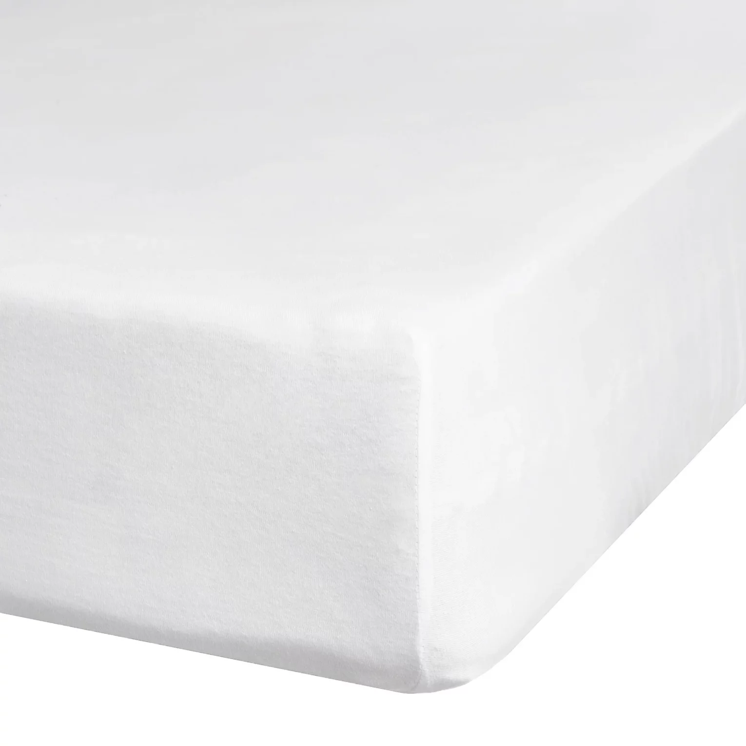Prześcieradło jersey z gumką 160x200 cm z bawełny kolor biały 190 g/m2 Eurofirany Premium