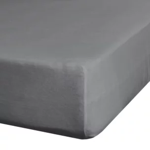 Prześcieradło jersey z gumką 160x200 cm z bawełny kolor stalowy 190 g/m2 Eurofirany Premium