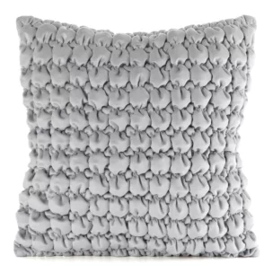 Poszewka na poduszkę 45x45 cm welwetowa kolor srebrny zdobiona wzorem 3D VELVET 193 Eurofirany Premium