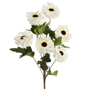 Kwiat sztuczny margaretka biała z plastycznej pianki foamiran 53 cm