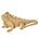 Figurka złota iguana  o drobnym strukturalnym wzorze 31x15x12 cm ELDO 2