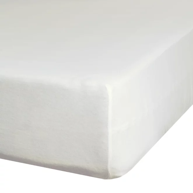 Prześcieradło jersey z gumką 90x200 cm z bawełny kolor kremowy 125 g/m2 Design 91