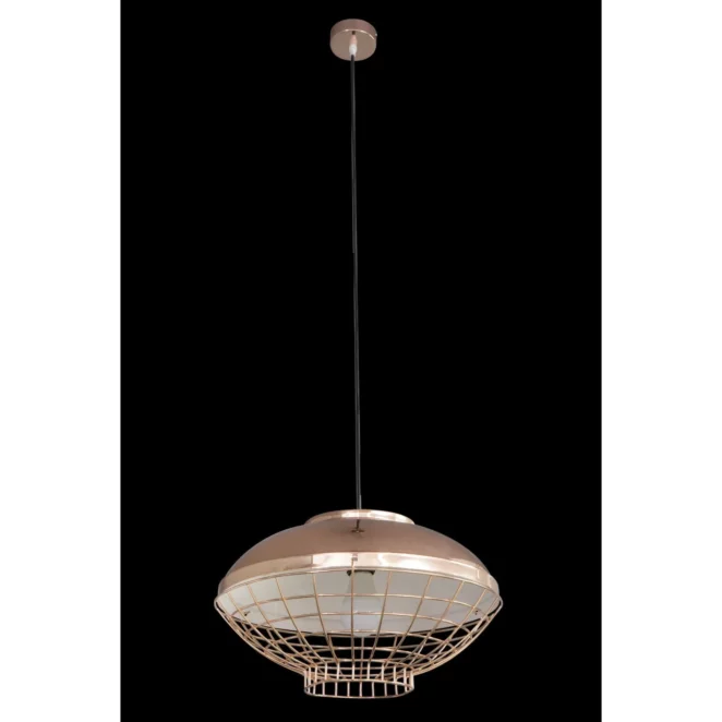 Lampa wisząca do pokoju miedziana w nowoczesnym stylu z metalu 39x11 cm LUCY