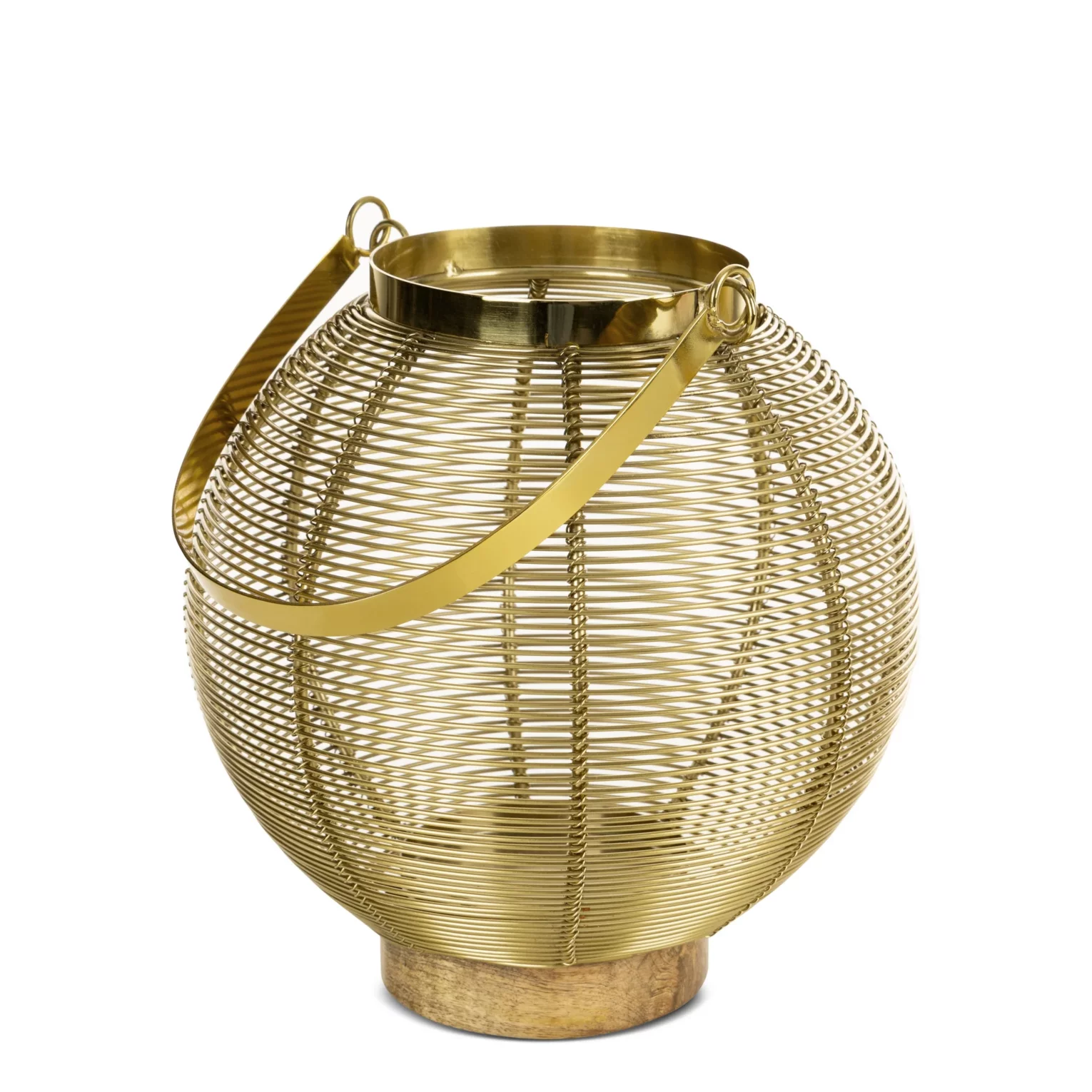 Lampion  z metalu złoty średnica 22x23 cm MELA