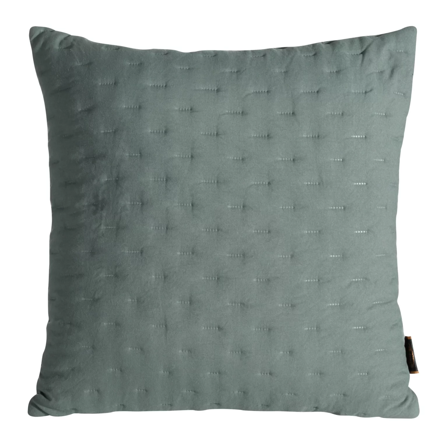 Poszewka na poduszkę 45x45 cm ciemnomiętowa z matowej tkaniny pikowana w drobny wzorek techniką hot press LIBI