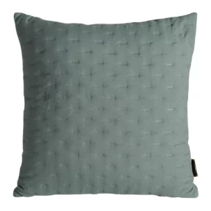 Poszewka na poduszkę 45x45 cm ciemnomiętowa z matowej tkaniny pikowana w drobny wzorek techniką hot press LIBI