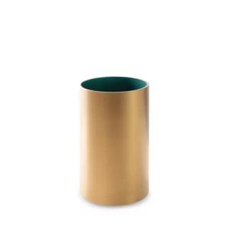 LIMITED COLLECTION Wazon LOTOS turkusowo-złoty z malowanego szkła artystycznego