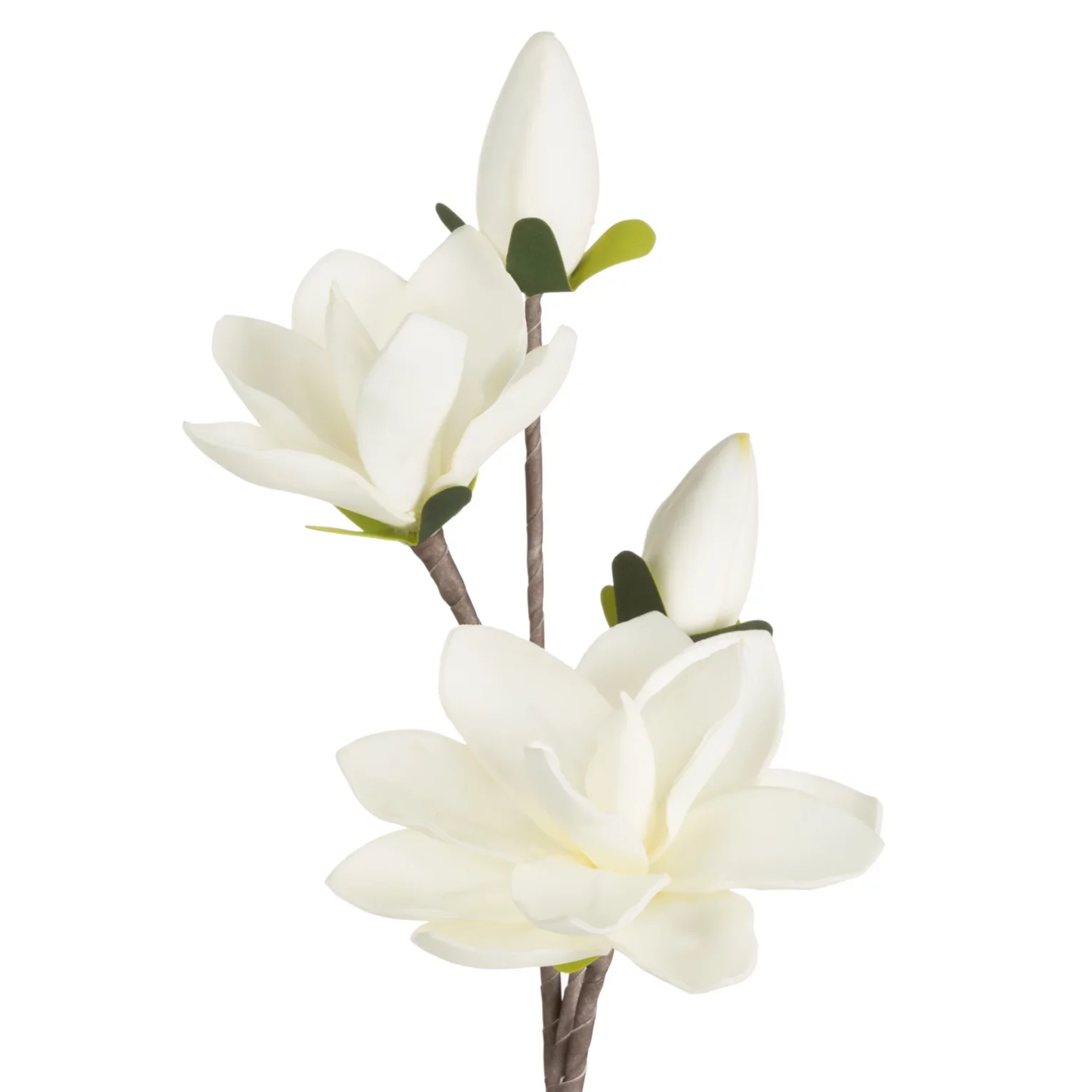 Kwiat sztuczny magnolii kremowy 59 cm