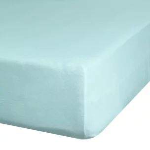 Prześcieradło jersey z gumką 220x200 cm z bawełny kolor miętowy 125 g/m2 Design 91