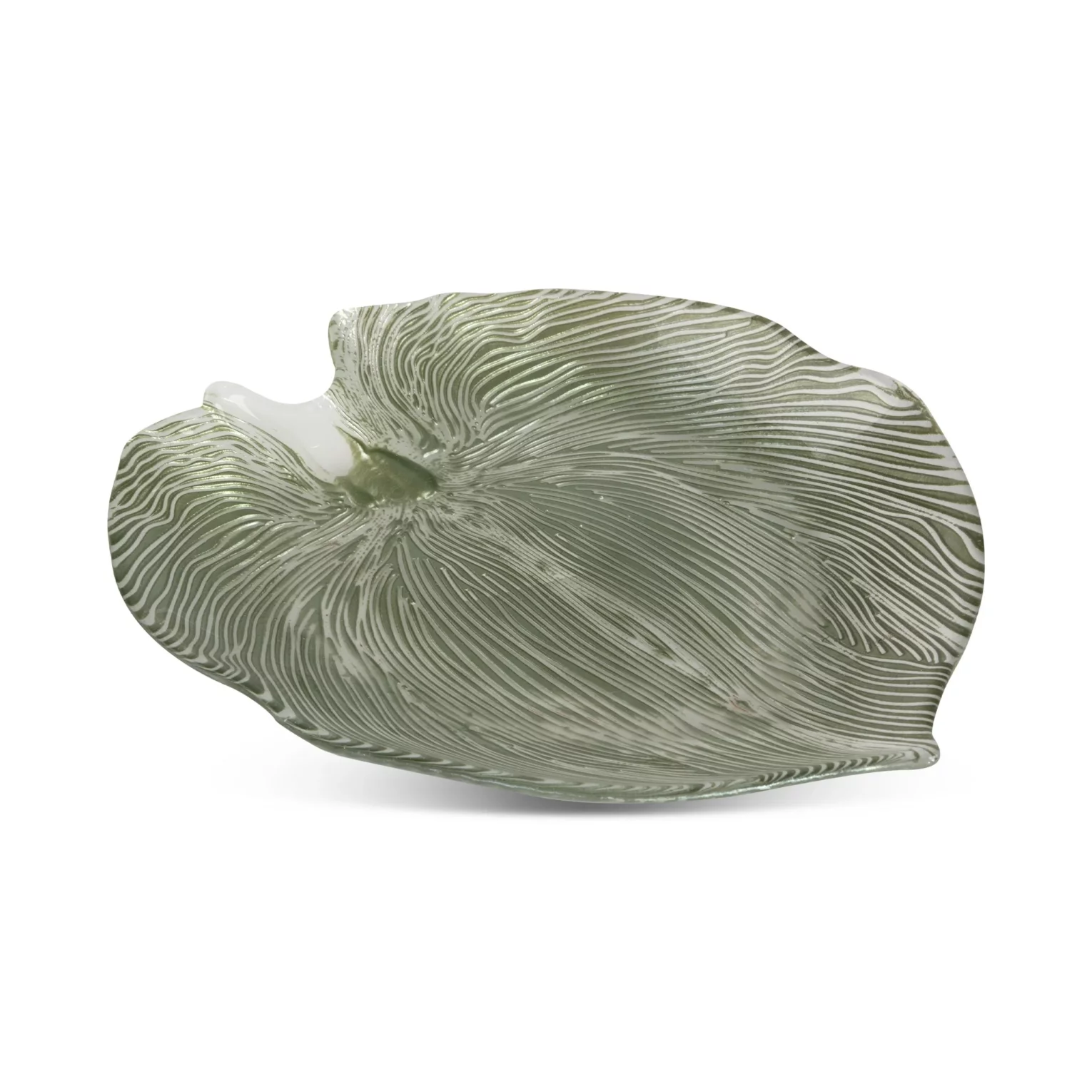 TERRA COLLECTION Patera MONTENEGRO ze szkła artystycznego w kształcie liścia