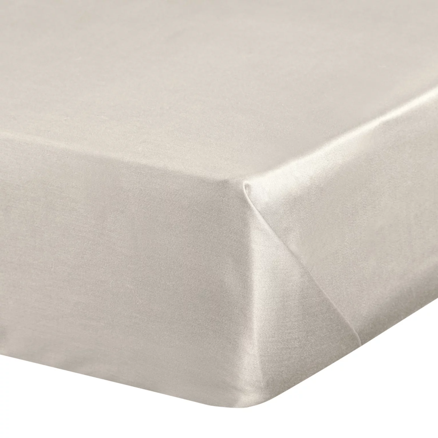 Prześcieradło gładkie bez gumki 220x210 cm z satyny bawełnianej kolor beżowy 125 g/m2 NOVA