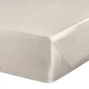 Prześcieradło gładkie bez gumki 220x210 cm z satyny bawełnianej kolor beżowy 125 g/m2 NOVA