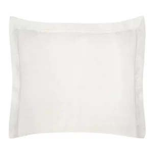 Poszewka na poduszkę 70x80 cm bawełniana kremowa z satynowym połyskiem i ozdobną kantą NOVA COLOUR