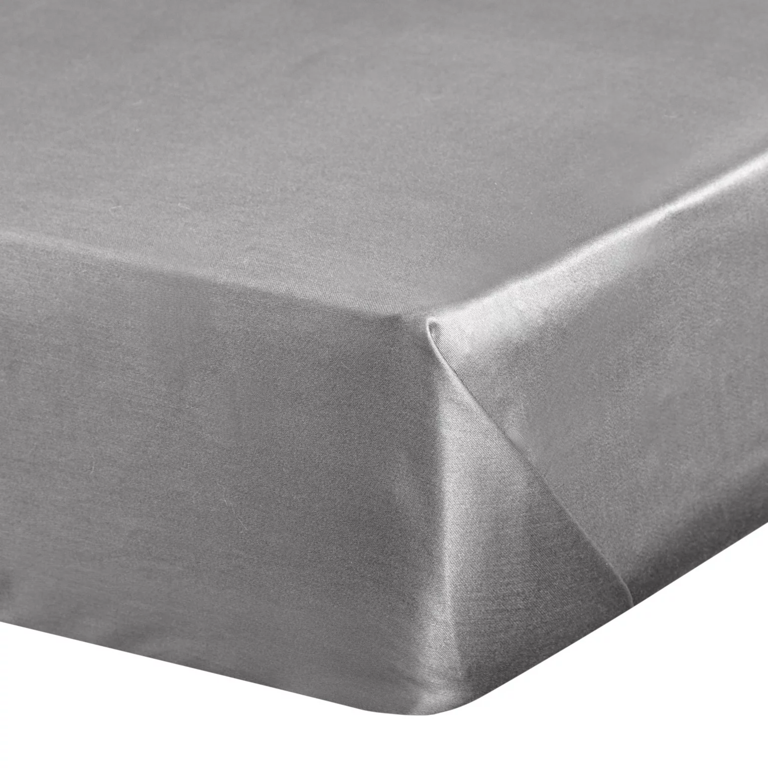 Prześcieradło gładkie bez gumki 180x210 cm z satyny bawełnianej kolor stalowy 125 g/m2 NOVA
