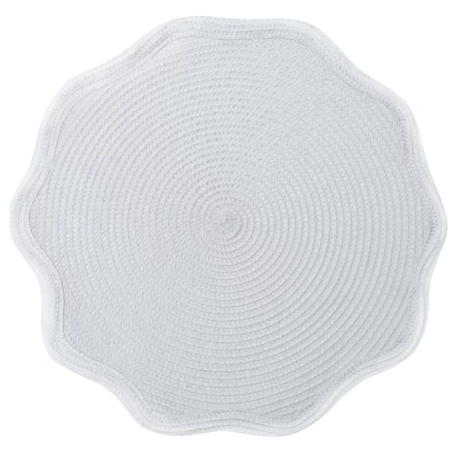 Podkładka okrągła na stół biała średnica 38 cm OTELLO pleciona podkładka