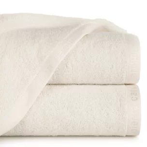 Ręcznik kąpielowy 50x90 cm bawełniany kolor kremowy z żakardową bordiurą 430 g/m2 EVI Pierre Cardin