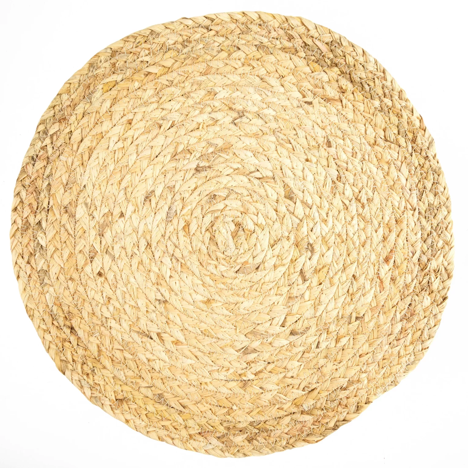 Podkładka okrągła na stół naturalna średnica 38 cm BOHO 6 wyplatana z liści kukurydzy