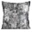 Poszewka na poduszkę 45x45 cm welwetowa szara zdobiona metalicznym wzorem ESTER