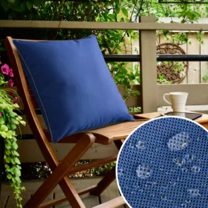 Poszewka na poduszkę 45x45 cm z gładkiej tkaniny wodoodpornej grantowa idealna do ogrodu i na taras GARDEN 4