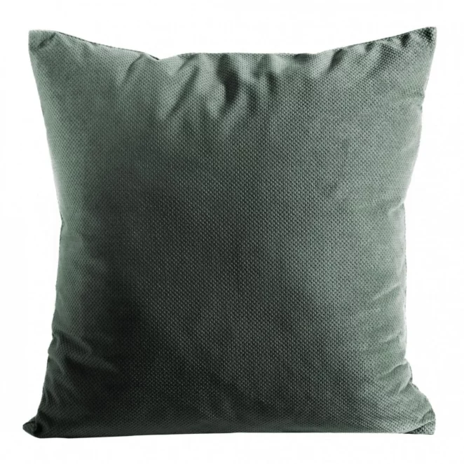 Poszewka na poduszkę 45x45 cm welwetowa ciemnomiętowa z drobnym strukturalnym wzorem MILO