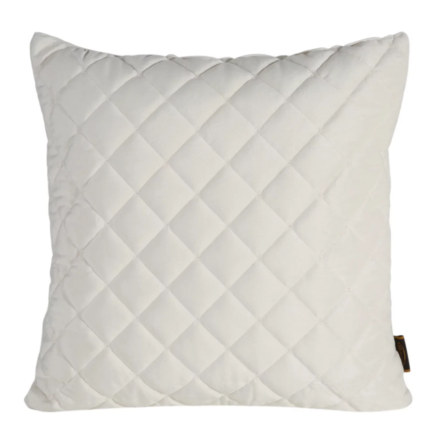 Poszewka na poduszkę 45x45 cm welwetowa kremowa pikowana metodą tradycyjnego szycia RIA 1 Eurofirany Premium