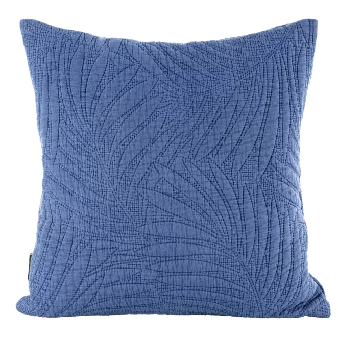 Poszewka na poduszkę 45x45 cm niebieska pikowana metodą hot press STONE Eurofirany Premium