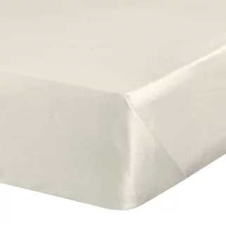 Prześcieradło bez gumki 220x210 cm z satyny bawełnianej kolor kremowy 125 g/m2 DINA Diva Line