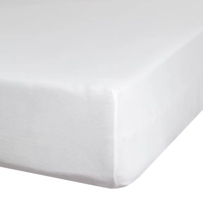 Prześcieradło jersey z gumką 90x200 cm z bawełny kolor biały 125 g/m2 Design 91