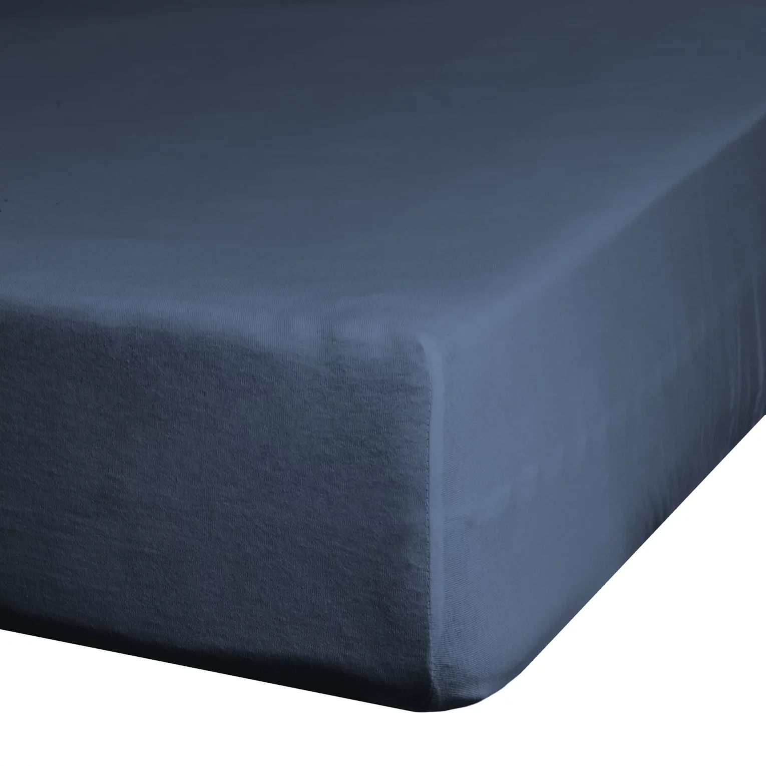 Prześcieradło jersey z gumką 160x200 cm z bawełny kolor granatowy 125 g/m2 Design 91