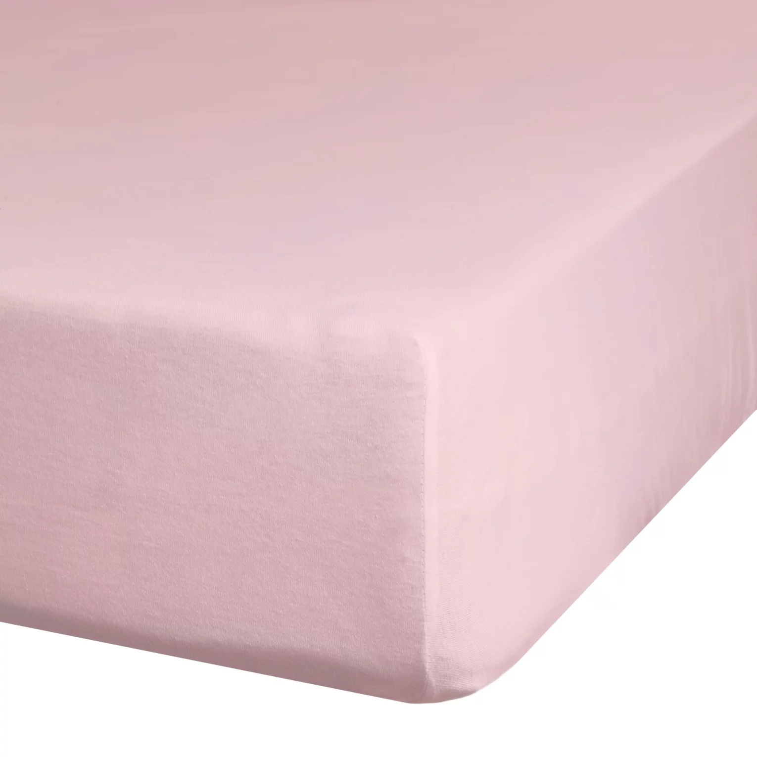 Prześcieradło jersey z gumką 220x200 cm z bawełny kolor pudrowy róż 125 g/m2 Design 91