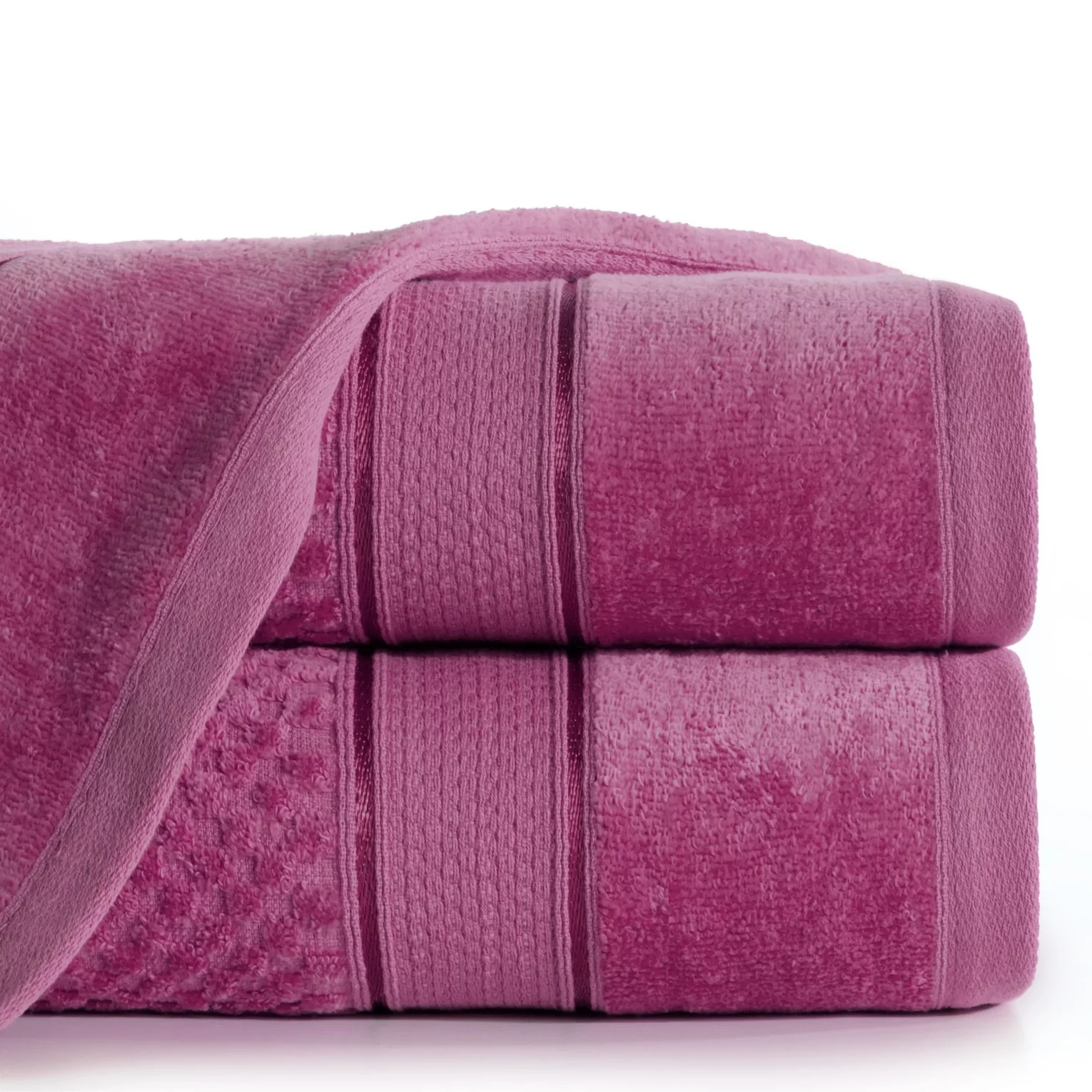 Ręcznik do rąk 30x50 cm bawełniany kolor amarantowy z welwetową bordiurą 500 g/m2 JESSI