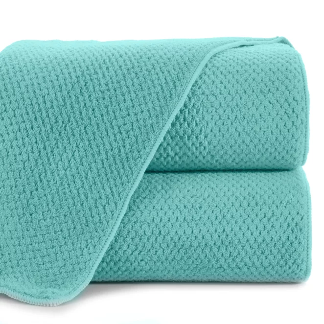 Ręcznik do rąk 30x50 cm szybkoschnący z mikrowłókna kolor miętowy o ryżowej strukturze 280 g/m2 ZOE 1