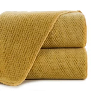 Ręcznik kąpielowy 50x90 cm szybkoschnący z mikrofibry  kolor musztardowy o ryżowej strukturze 280 g/m2 ZOE 1