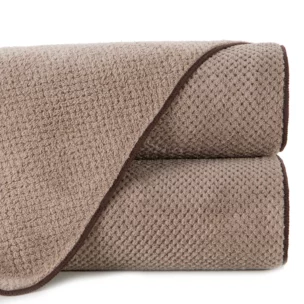 Ręcznik do rąk 30x50 cm szybkoschnący z mikrofibry kolor beżowy o ryżowej strukturze 280 g/m2 ZOE 1