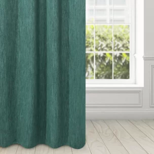 Zasłona zielona zaciemniająca z efektem melanżu 140x250 cm przelotka - ROSSIE