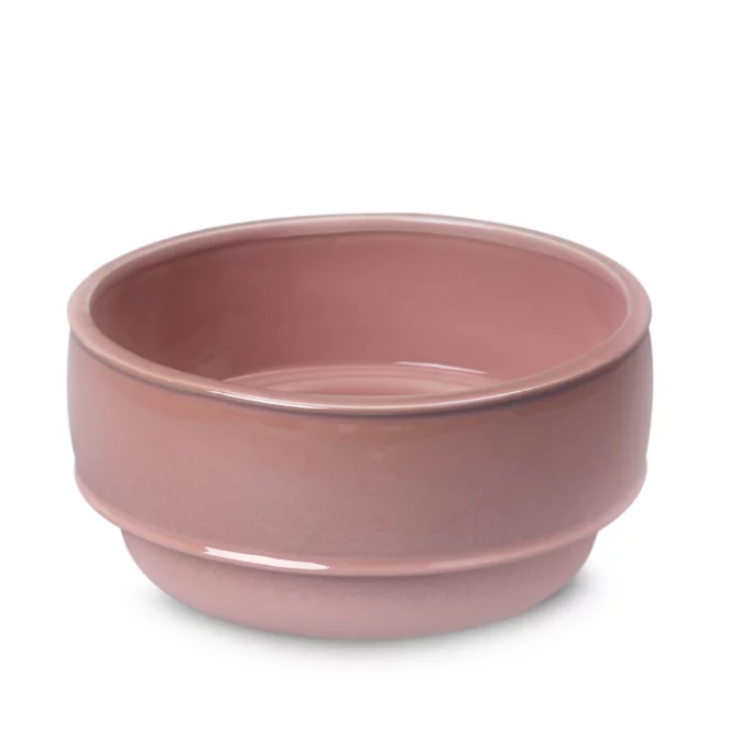 Misa ceramiczna dekoracyjna różowa z perłowym połyskiem średnica 20x10cm SIMONA