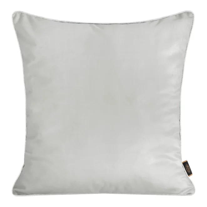 Poszewka na poduszkę 45x45 cm welwetowa kolor jasnopopielaty, dwustronna z wypustką na brzegach VELVET 57 Eurofirany Premium