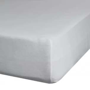 Prześcieradło jersey z gumką 140x200 cm z bawełny kolor jasnoszary 125 g/m2 Design 91